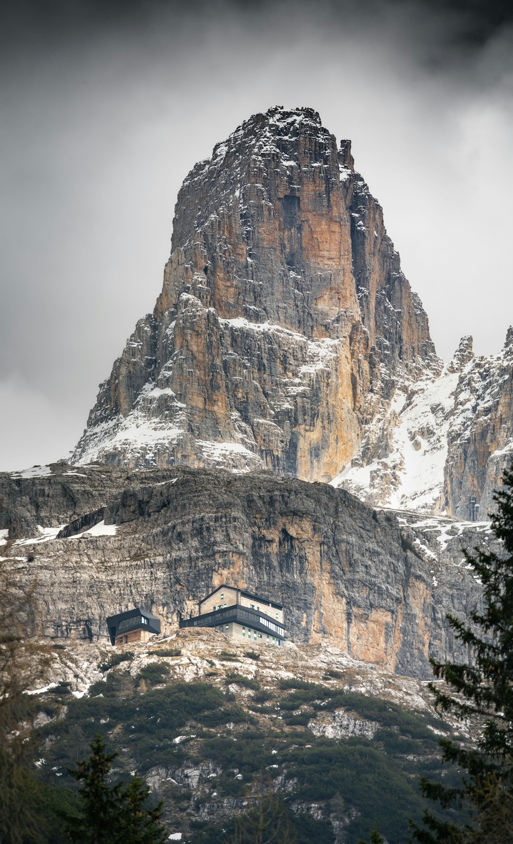 a building on a mountain