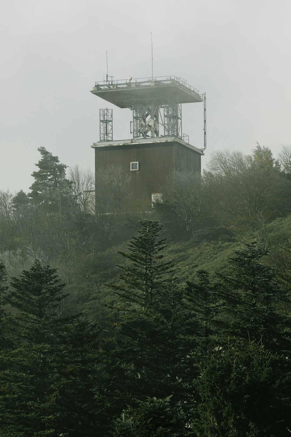 a building on a hill