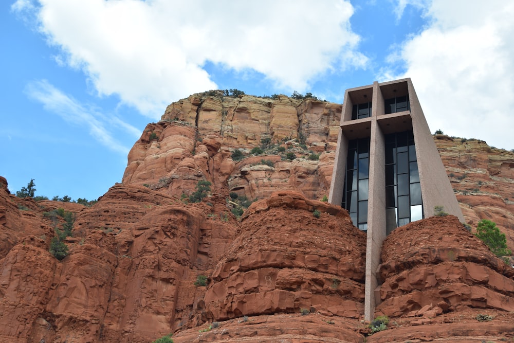 Chapel of the Holy Cross on a rocky cliff
