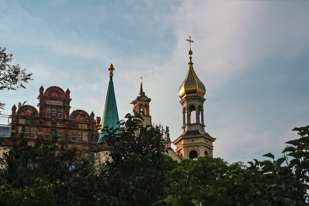 a building with towers and spires