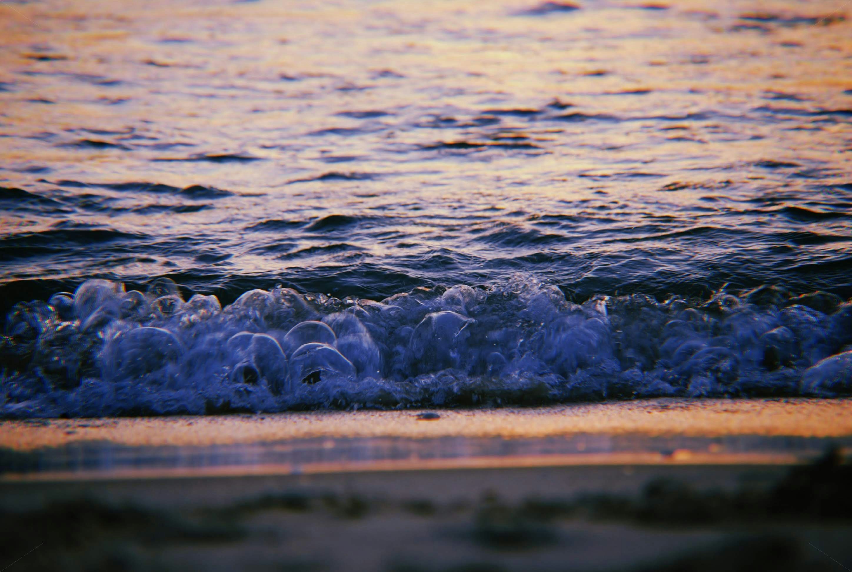 a close-up of water splashing