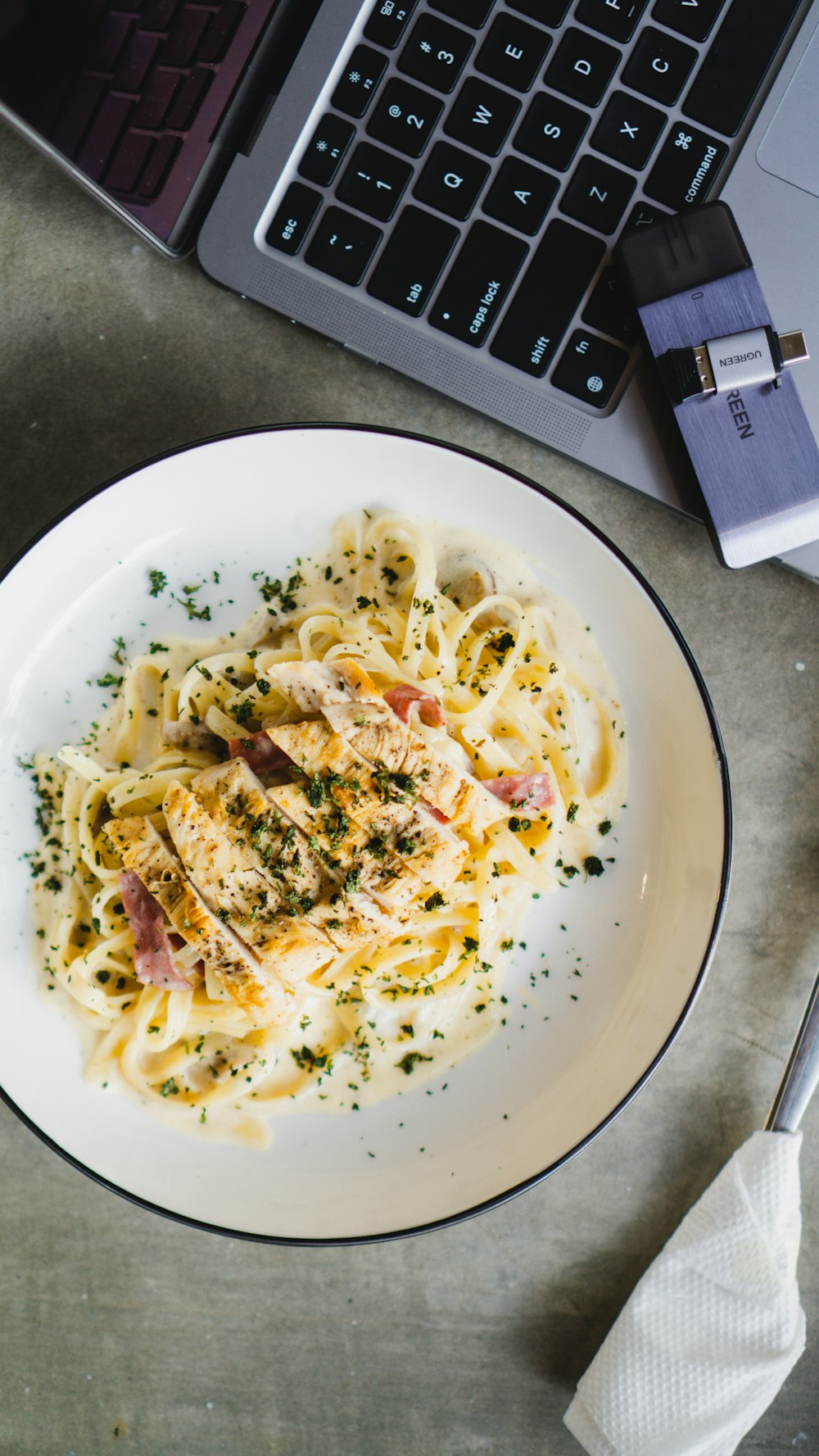 a plate of pasta