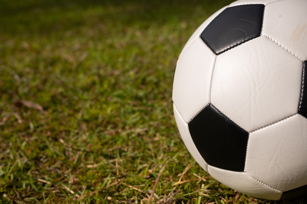 a football ball on the grass