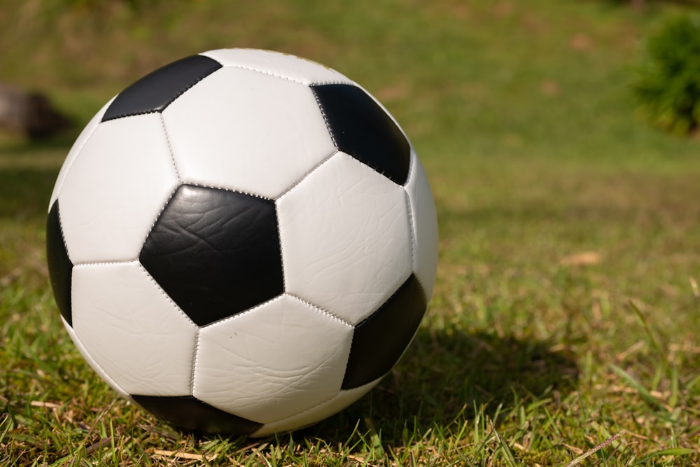 a football ball on the grass