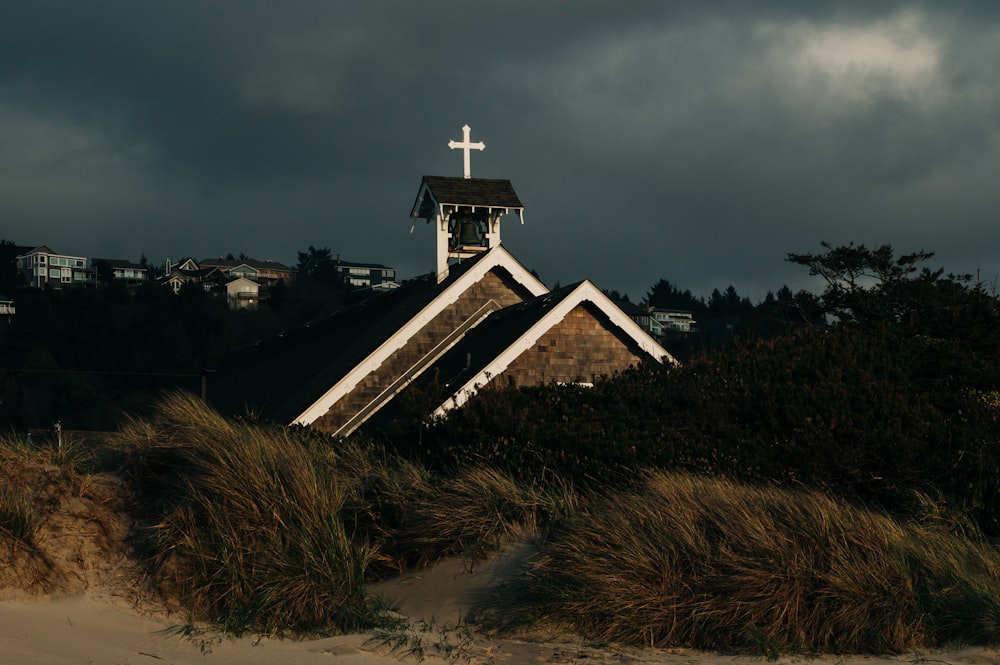 a church with a cross on top