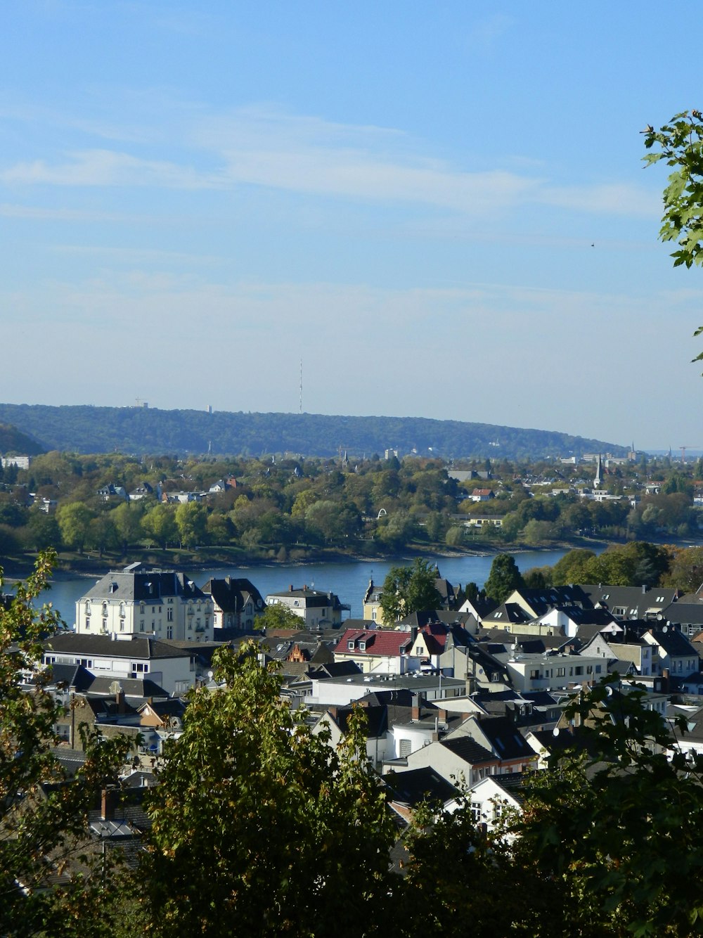 a town with a river running through it