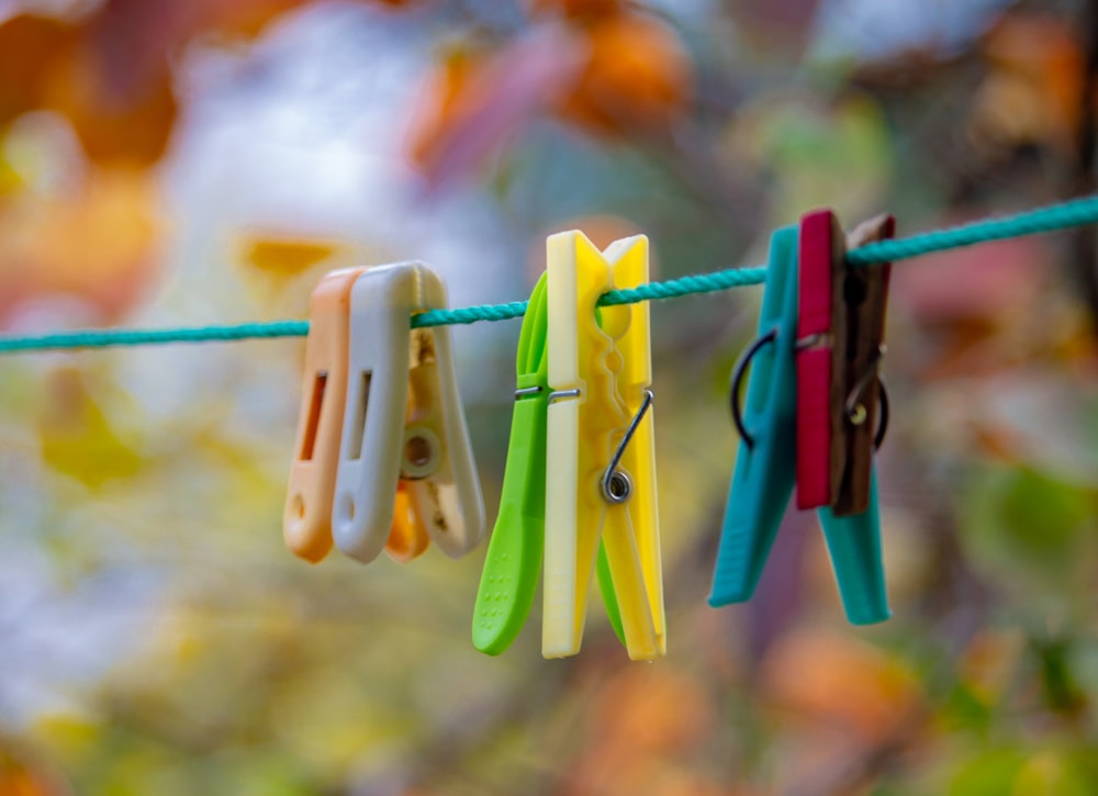 a group of colorful earbuds