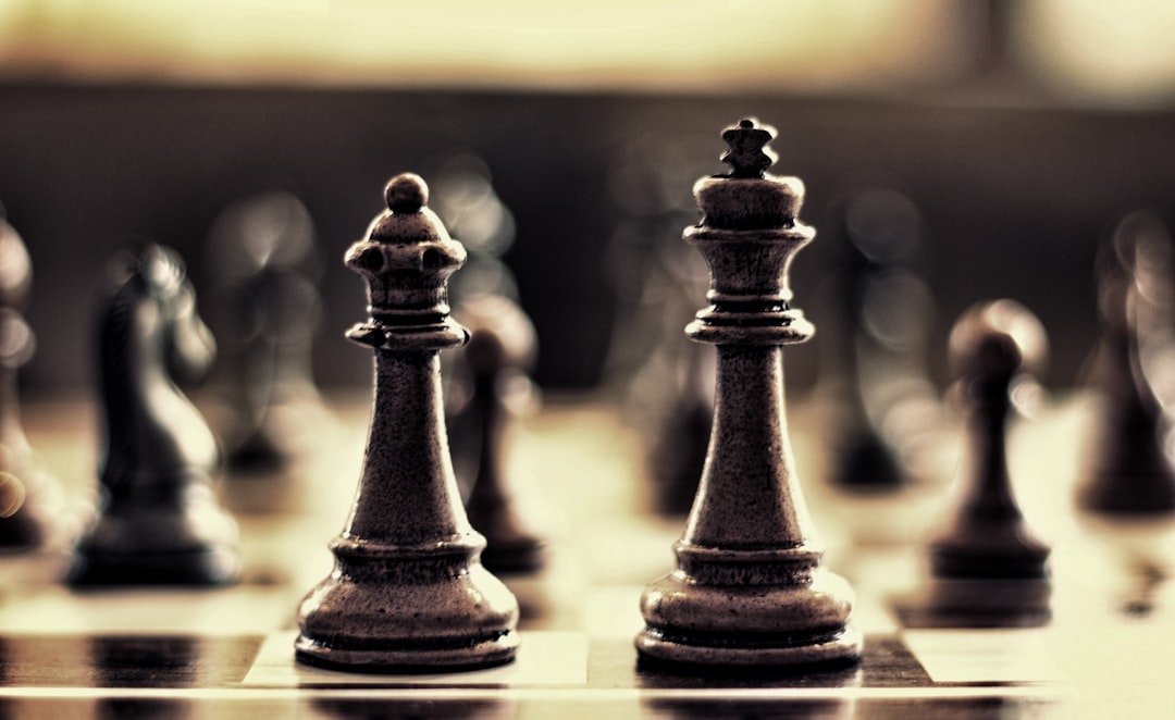 a chess board with a chess piece, chess