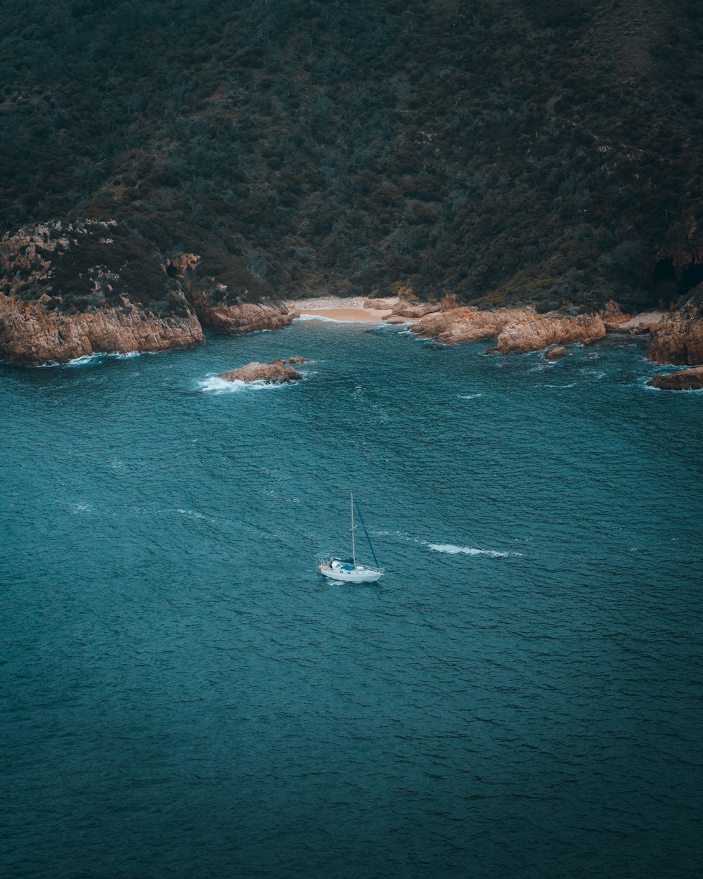 a boat sailing in the sea