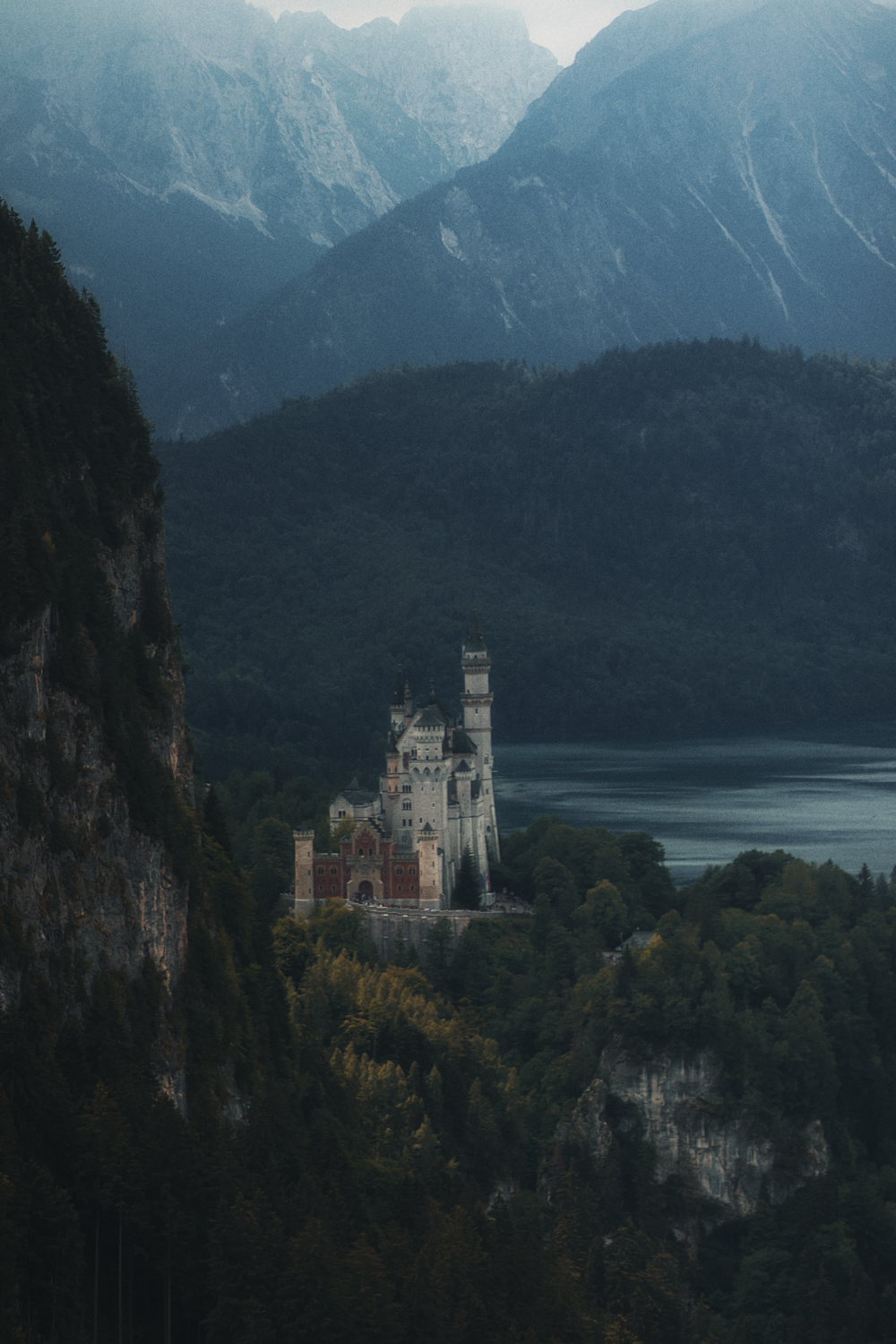 a castle on a cliff