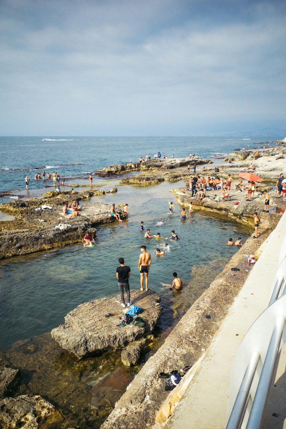 people at the beach