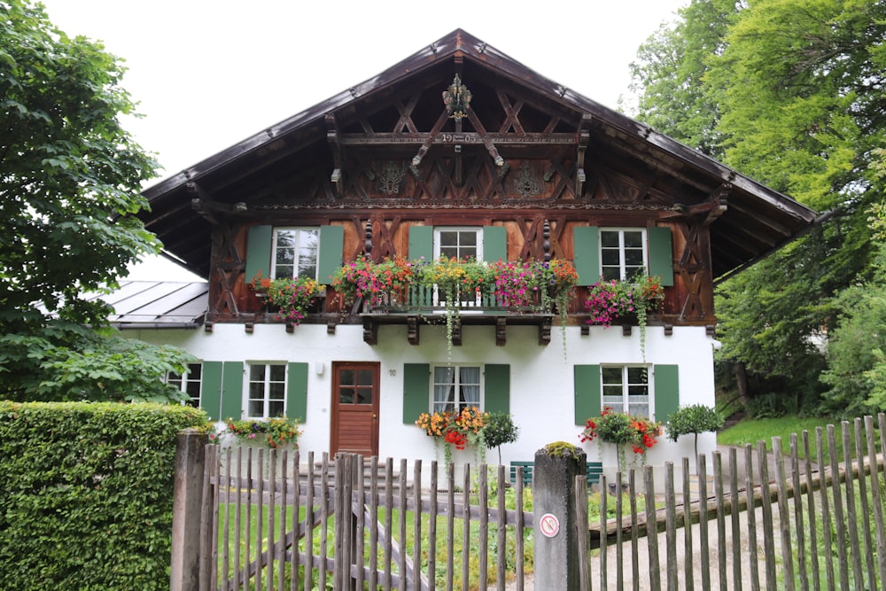 a house with a fence around it