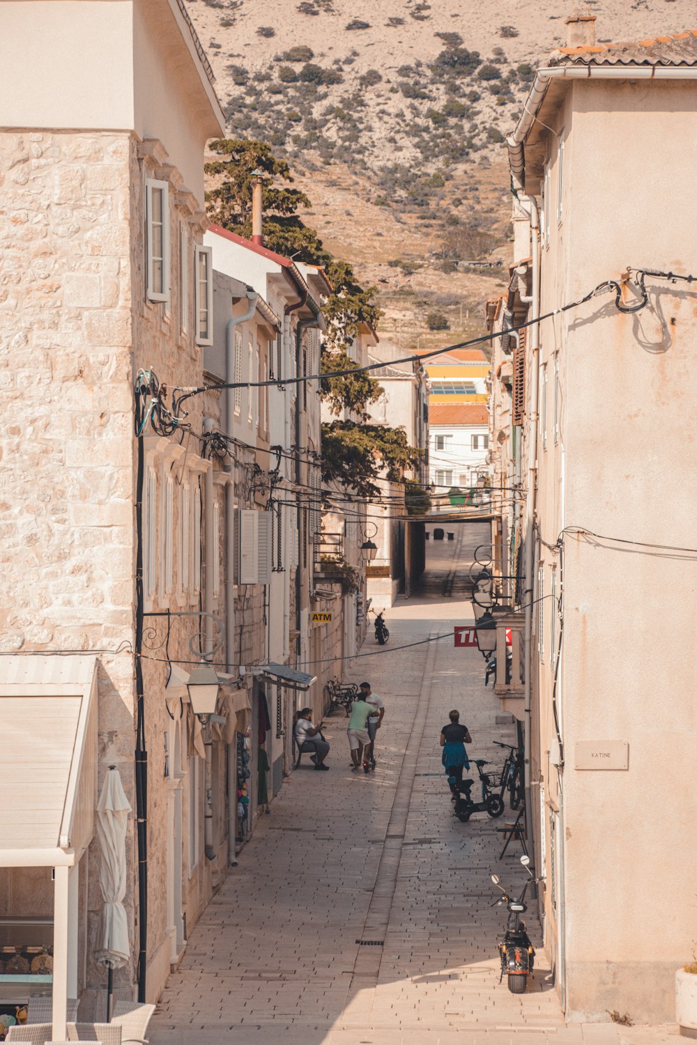 people walking on a street