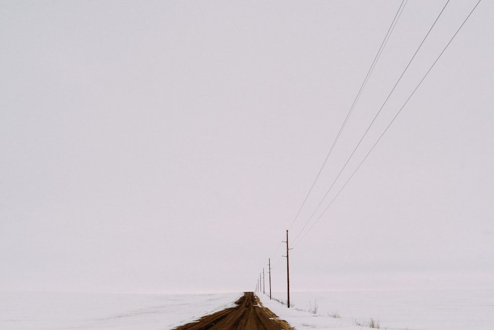 a hill with power lines on it