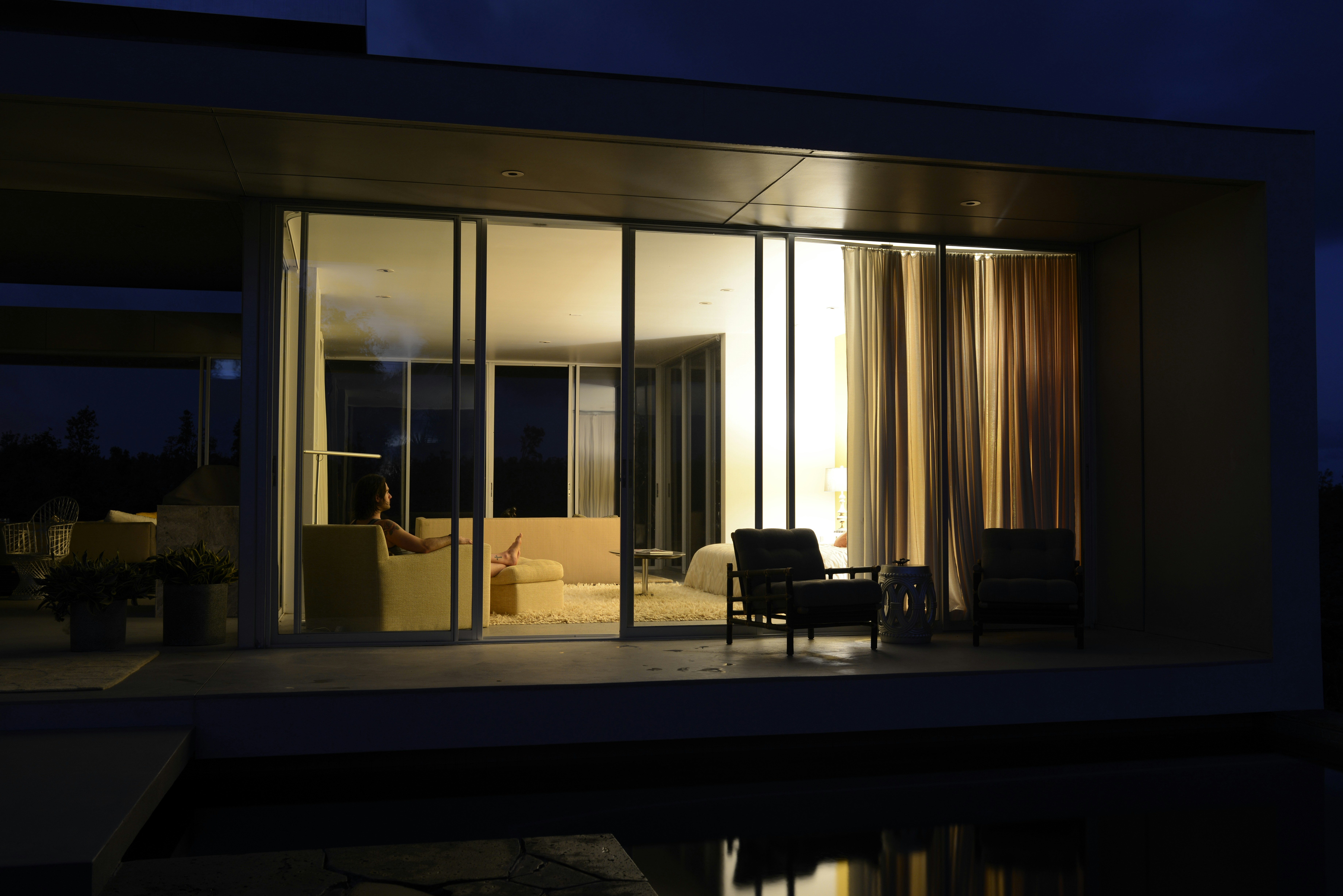 Modern spec home terrace