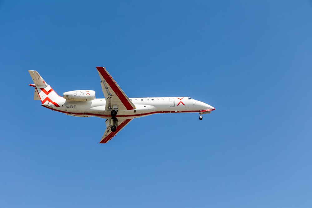 an airplane flying in the sky