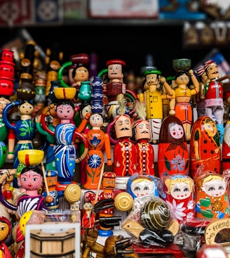 a group of toy figurines