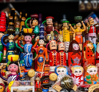 a group of toy figurines