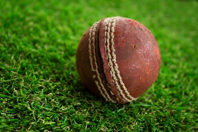 a football on the grass