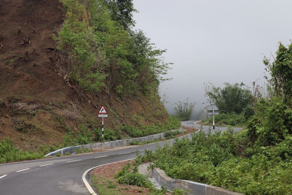 a road with a sign on it