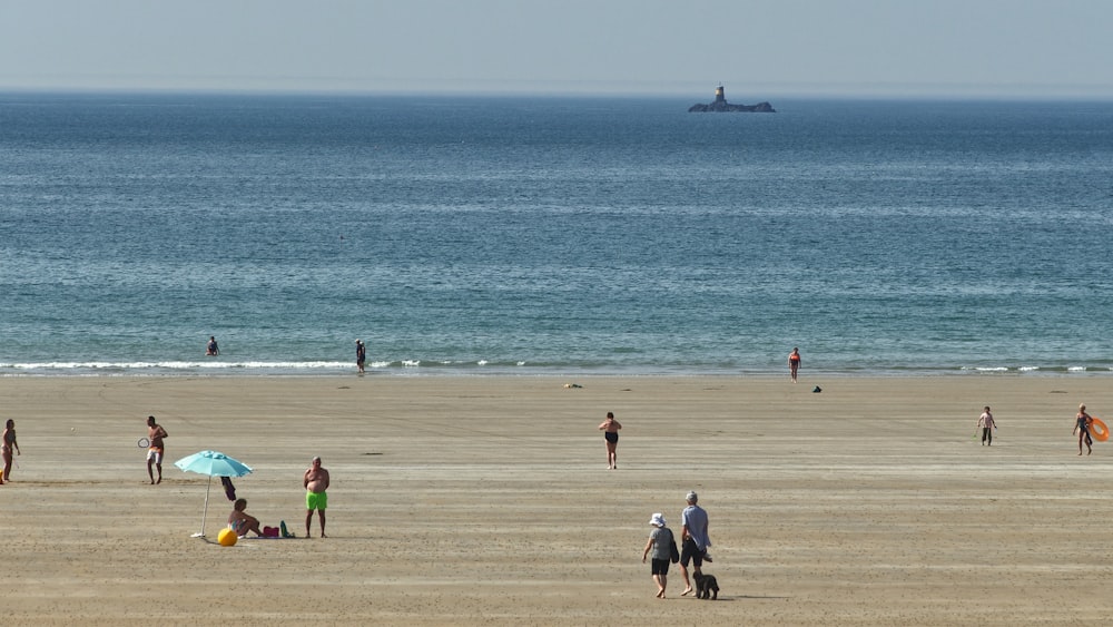 people on a beach