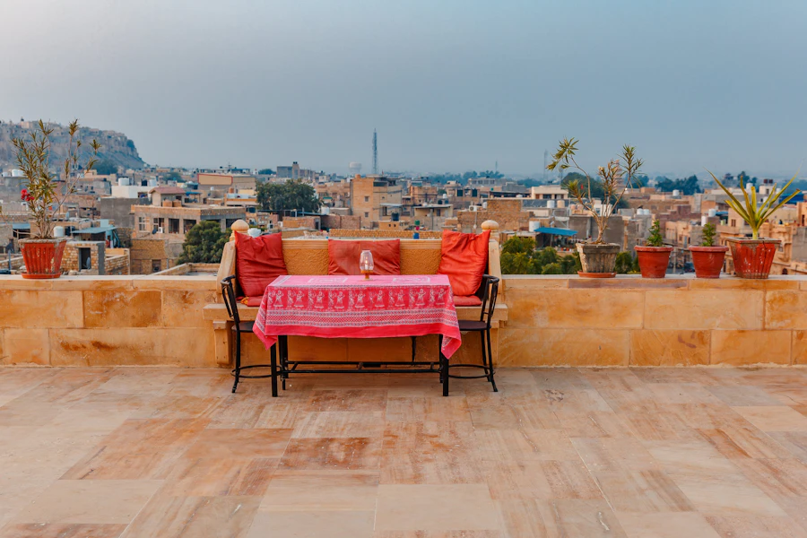 A quiet haveli courtyard in Jaisalmer