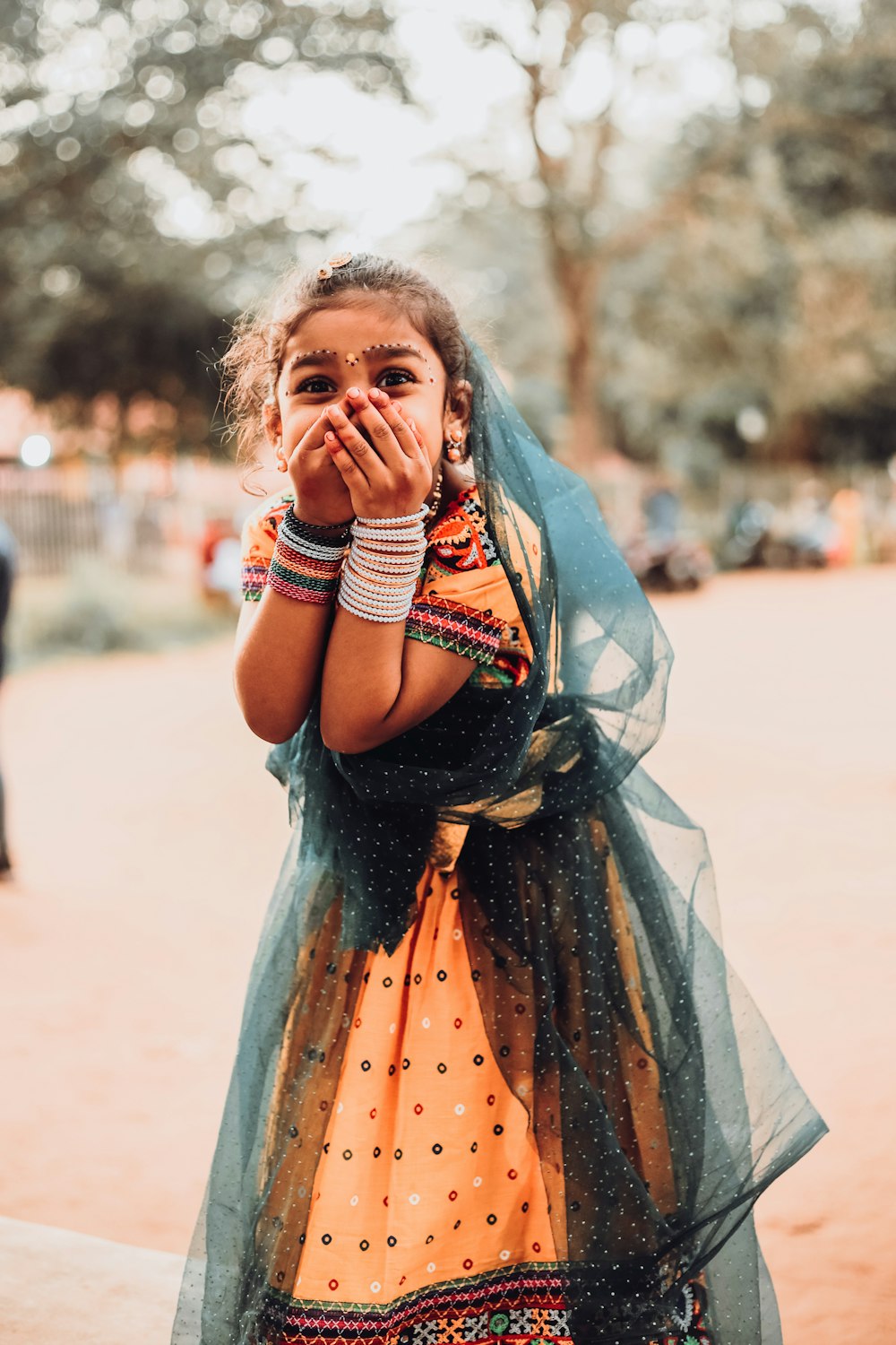 a person in a traditional dress