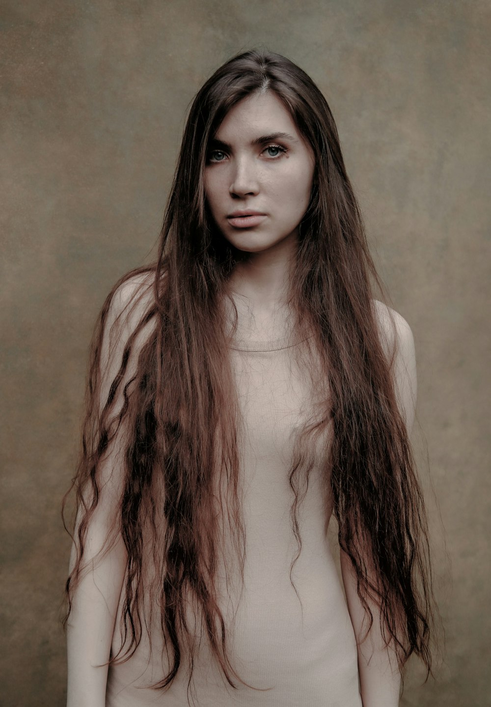 a person with long hair