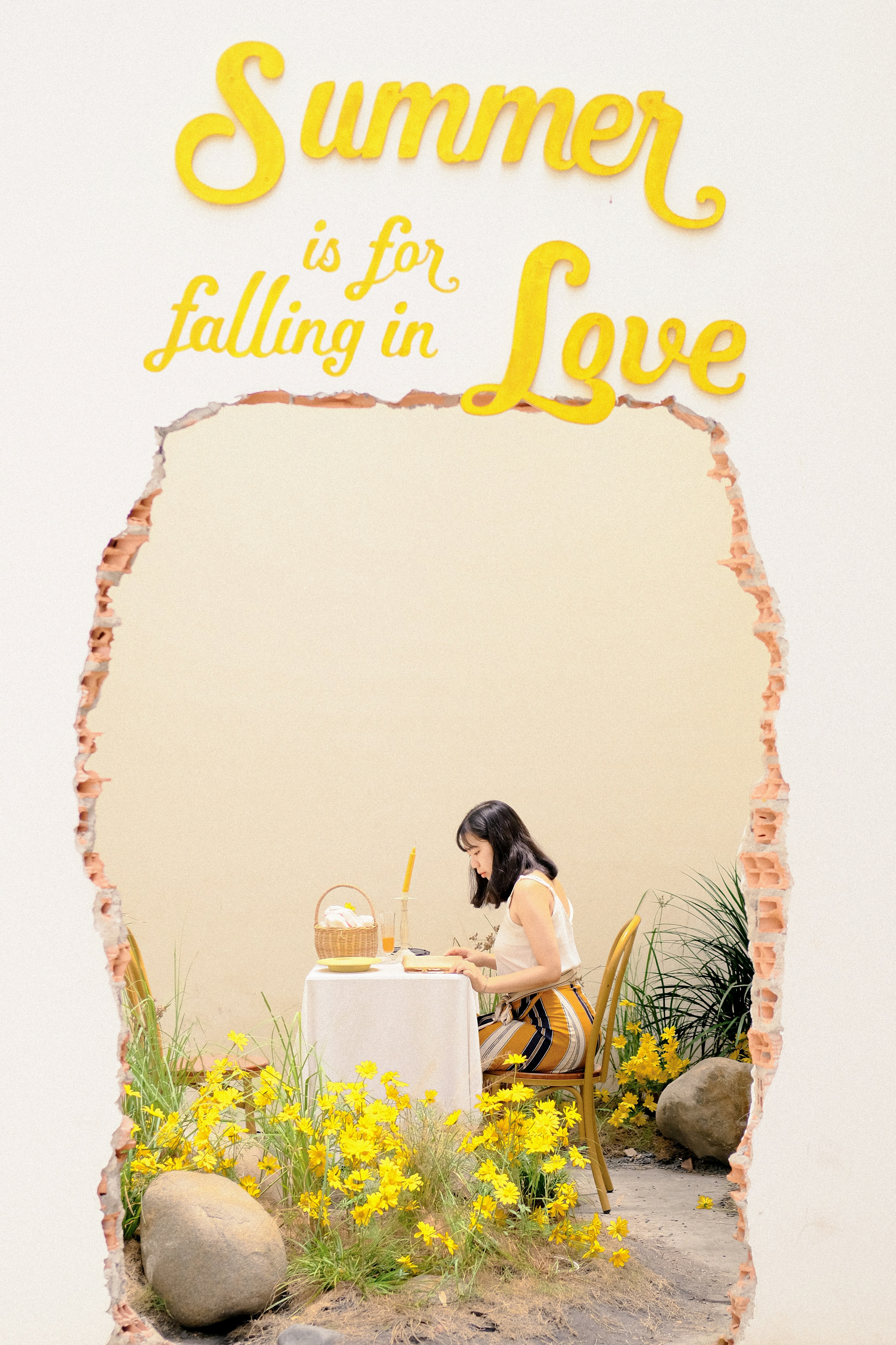 a person sitting at a table