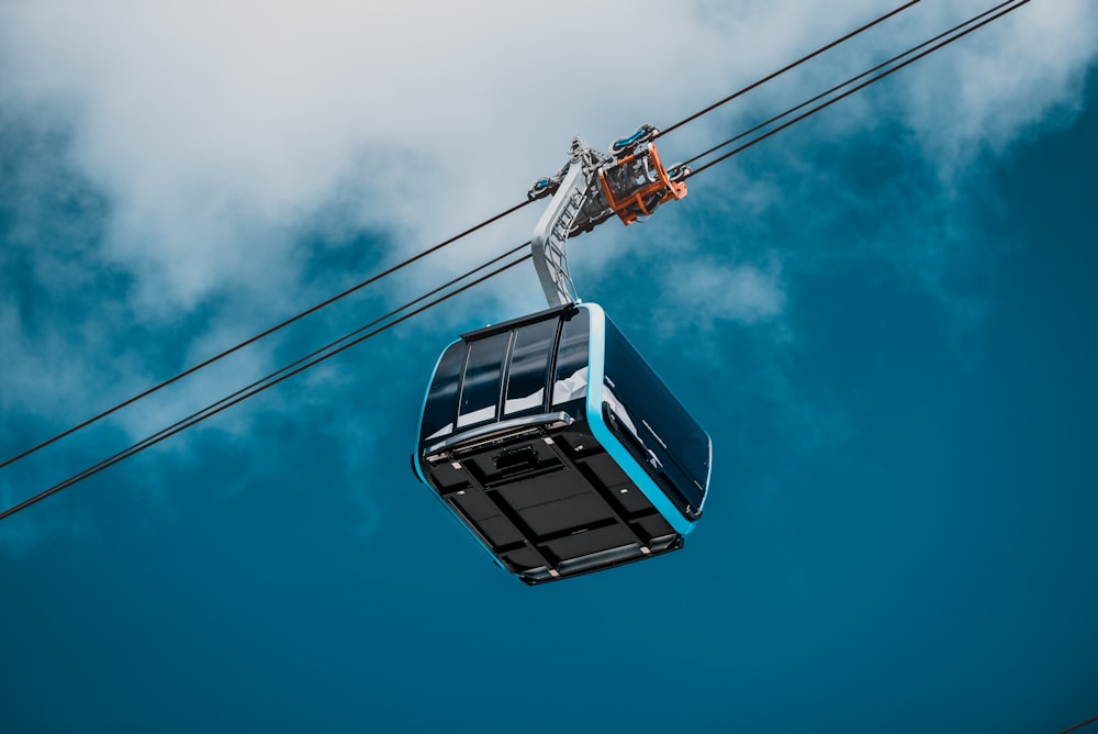 a cable car with a cable attached