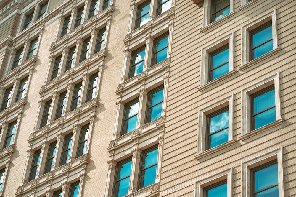 a building with many windows