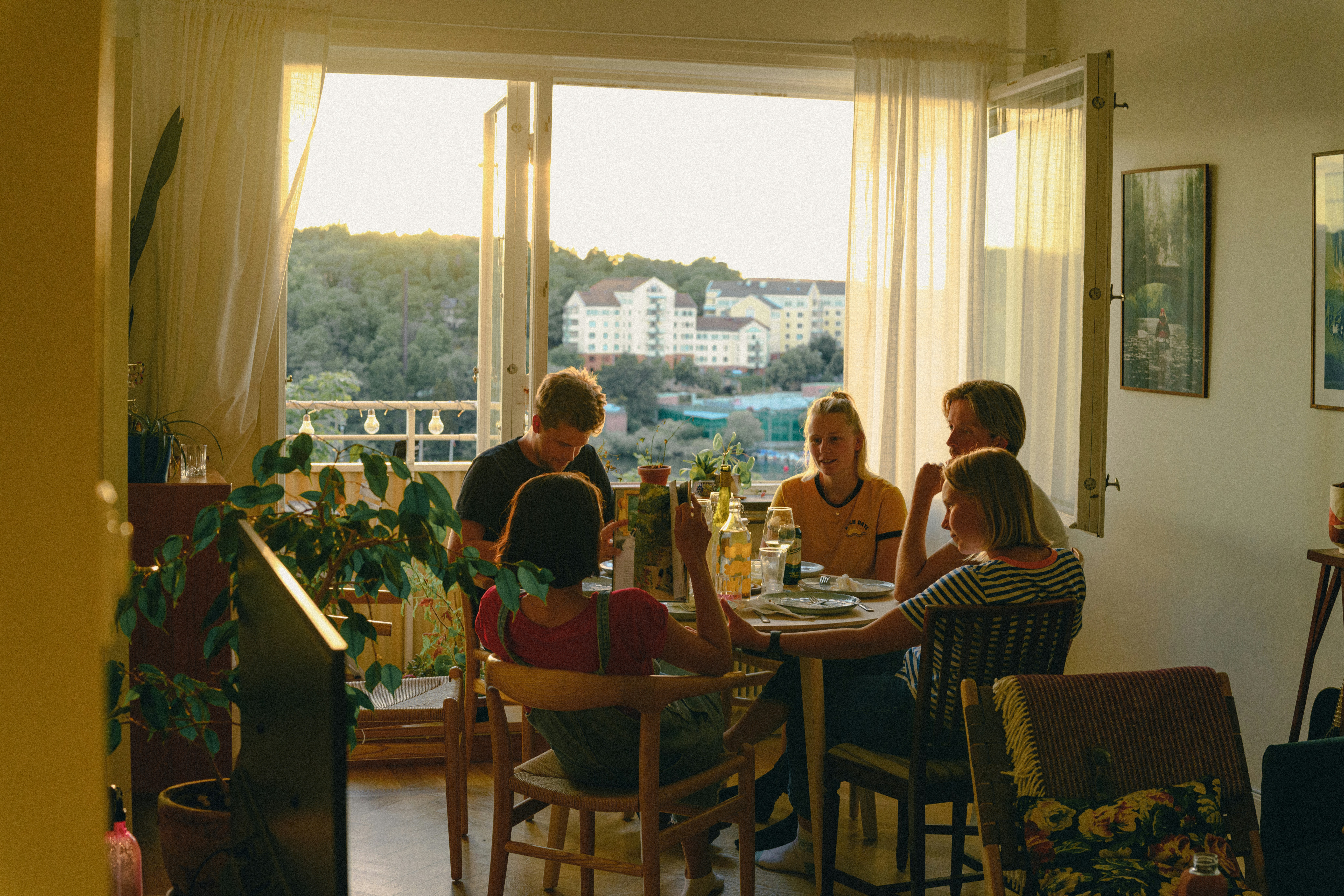 Dinner with friends in our apartment, 2