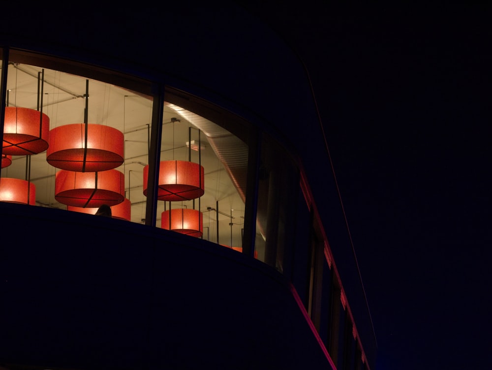 a row of red lanterns