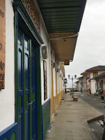 Colorful colonial architecture lining the streets of Luanda.
