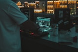 a person using a laptop