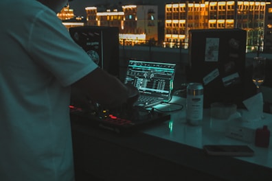 a person using a laptop