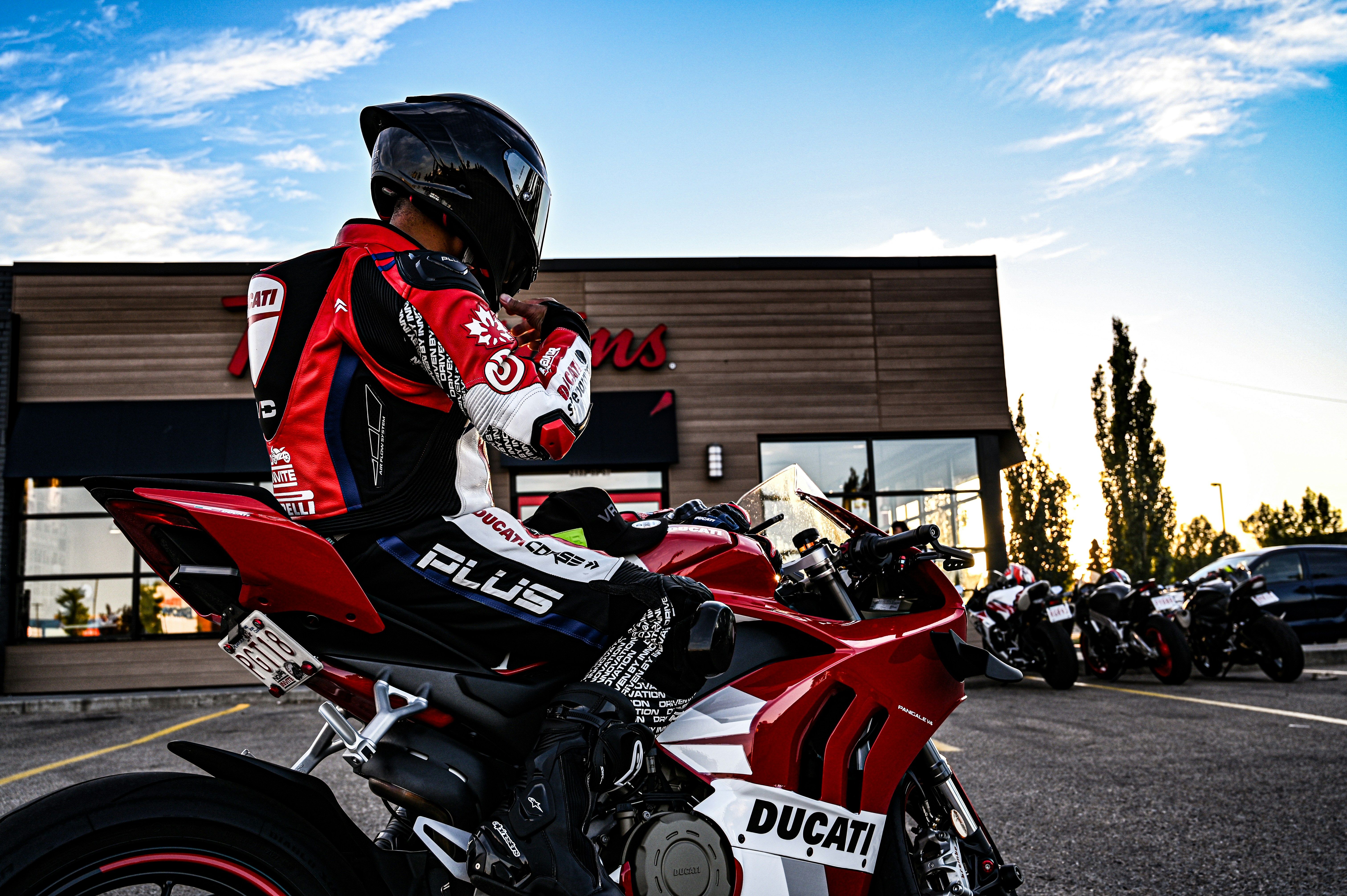 a person on a motorcycle