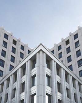 a building with columns