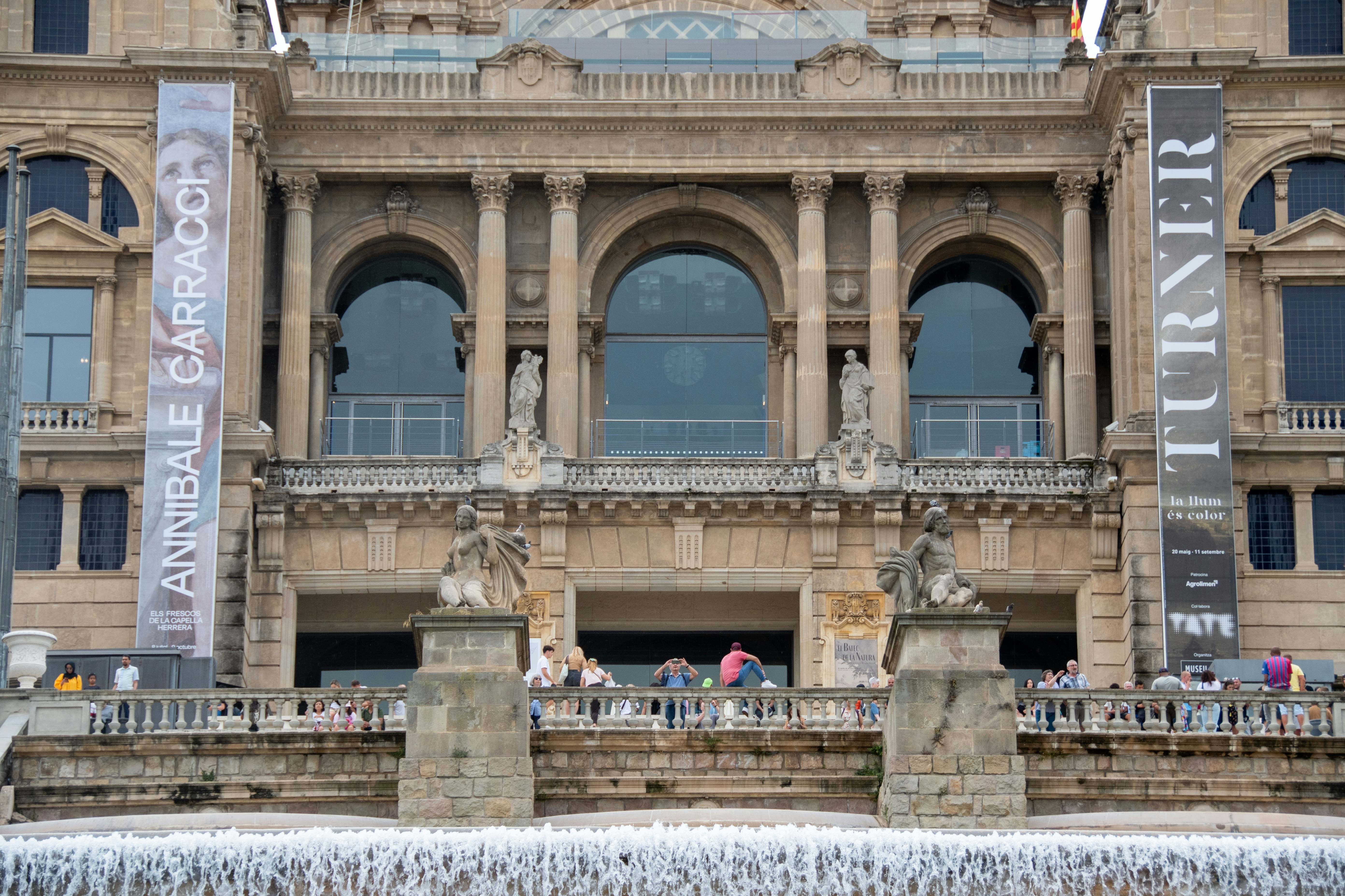 a building with a large sign in front of it
