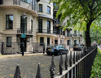 a car parked on the side of a road