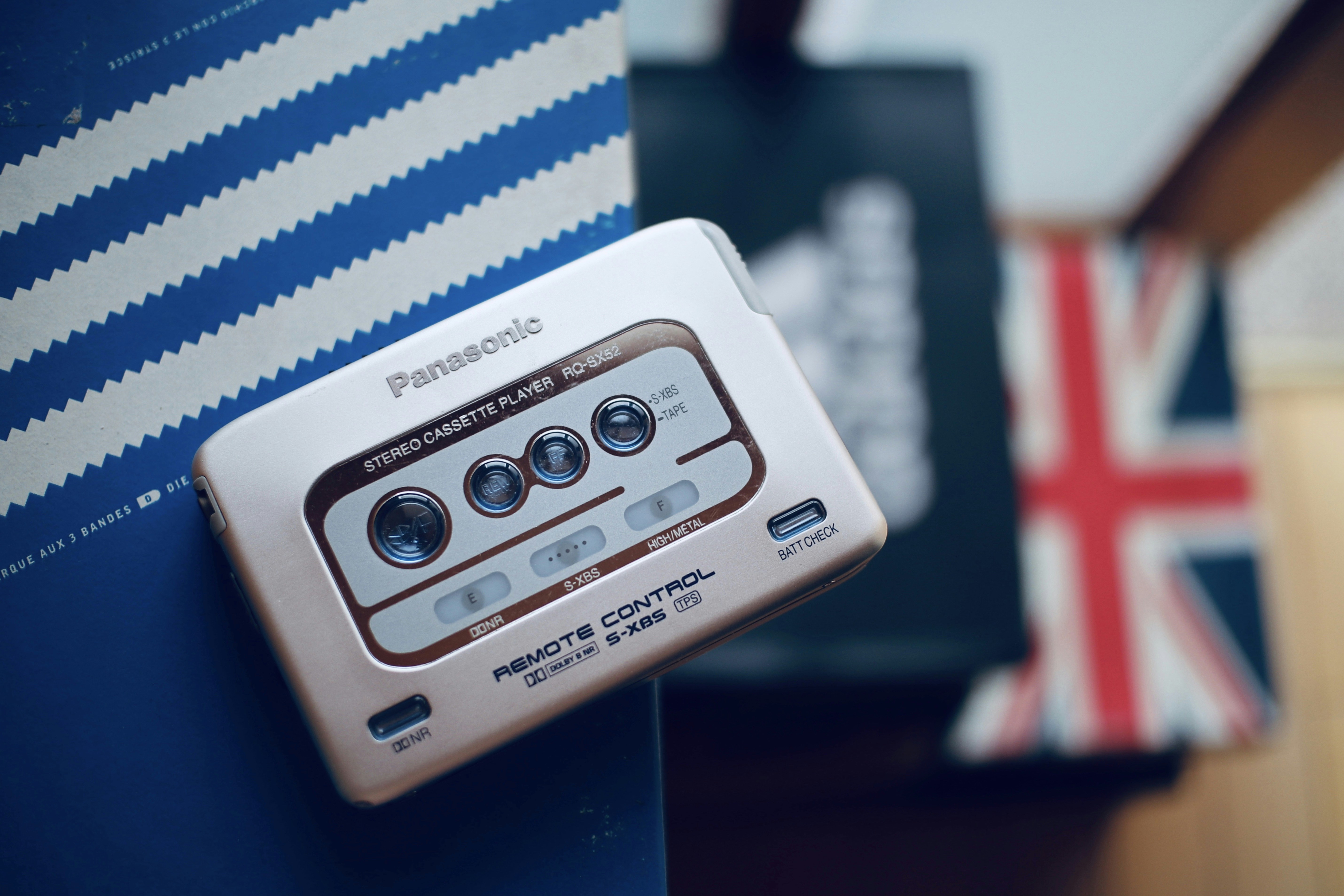 A cassette player, a Walkman from Panasonic.