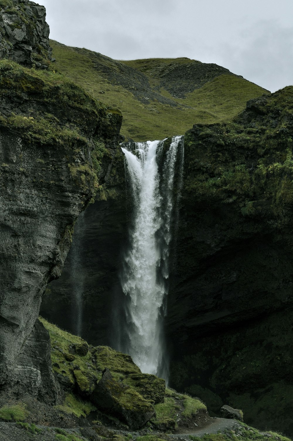 Maletsunyane Falls in a rocky area