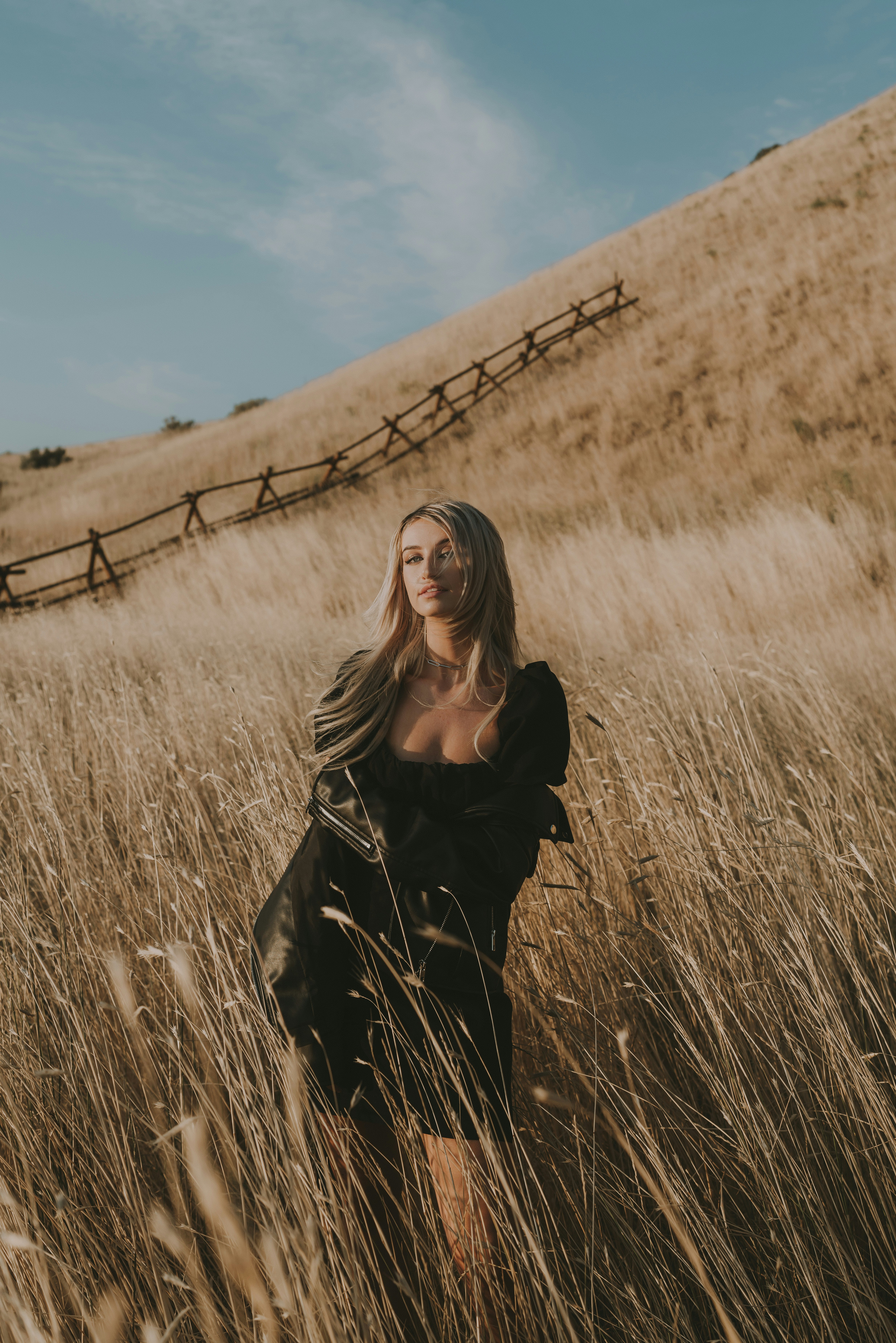 a person standing in a field