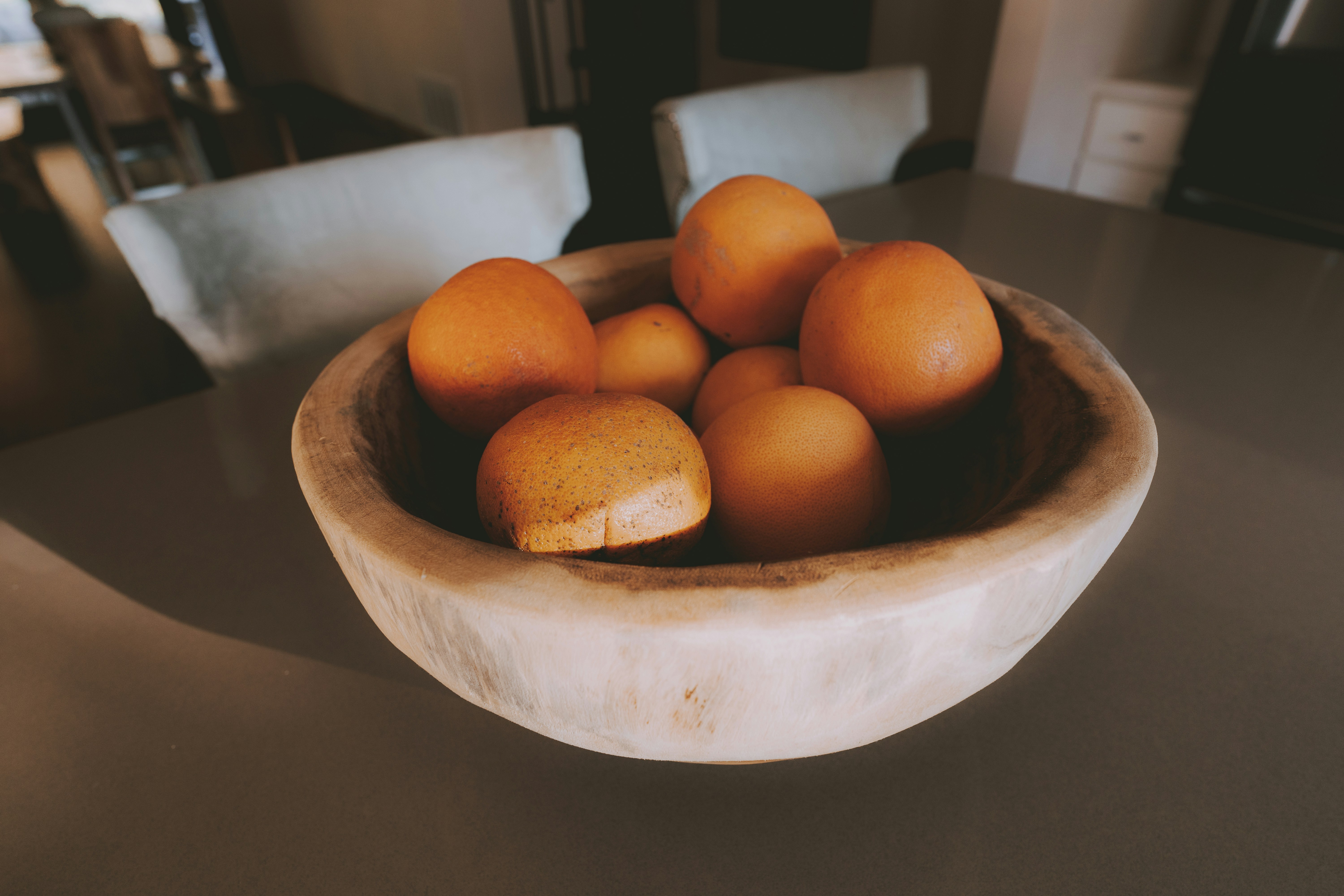 a bowl of oranges