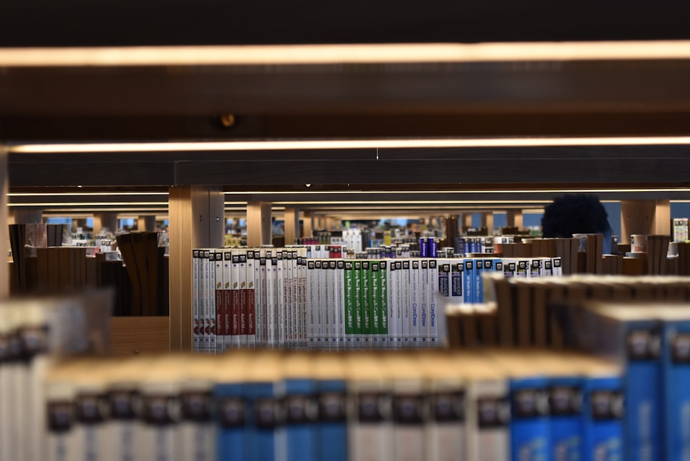 a shelf with books on it