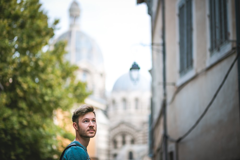 a man standing outside