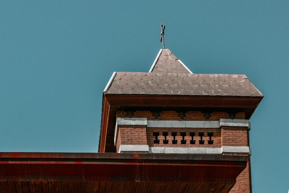 a building with a cross on top