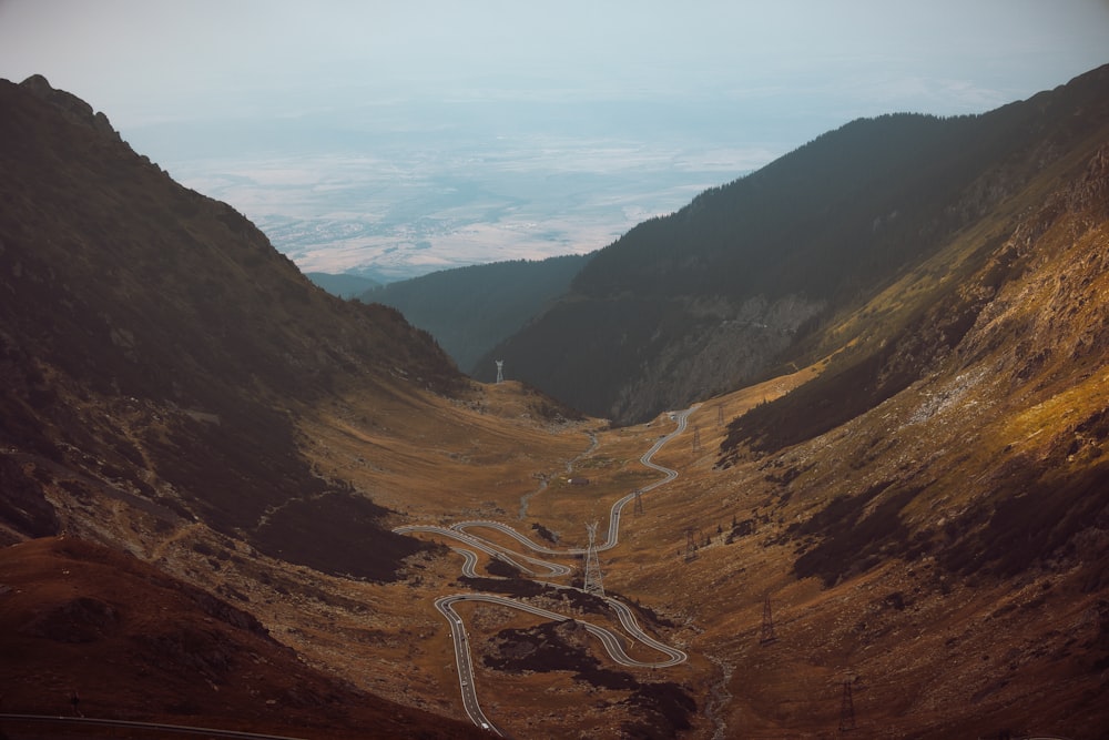 a road in a valley