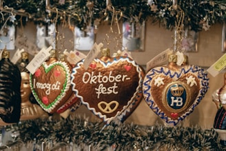 a christmas tree decorated with ornaments