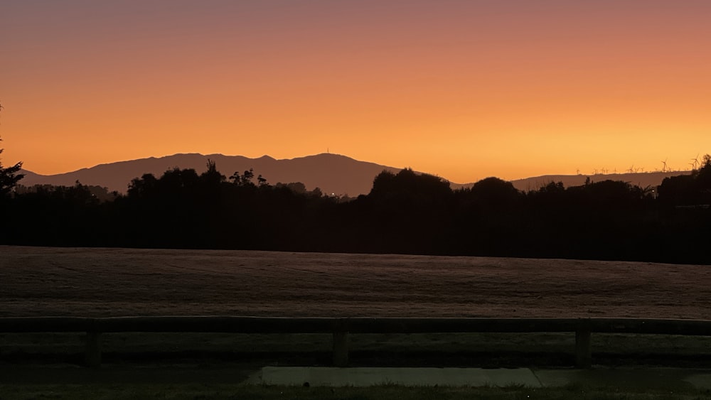 a sunset over a lake